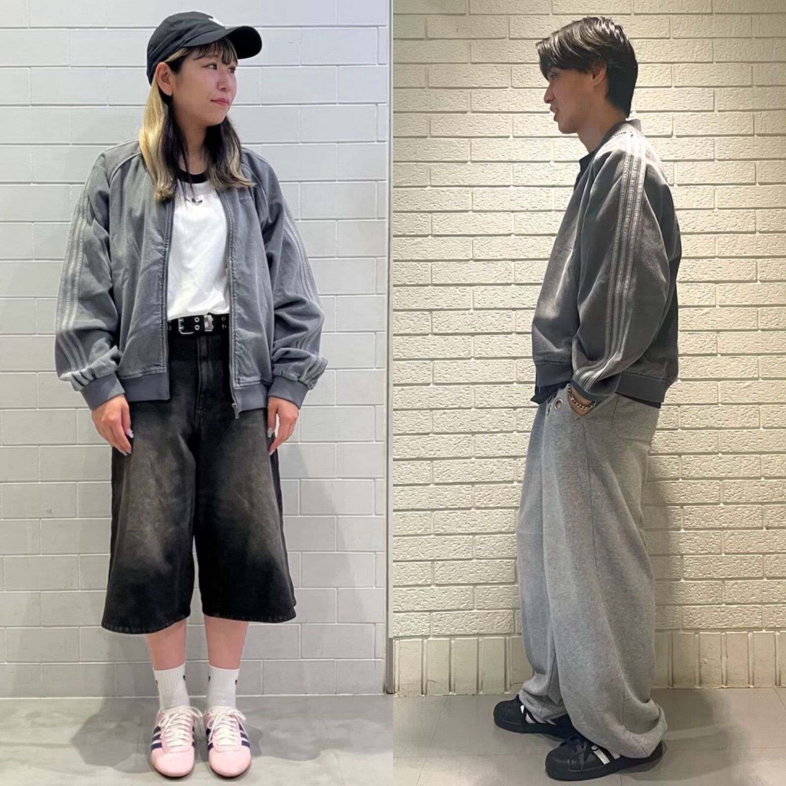 アディカラールーズ デニムブラックウォッシュ ジャケット adidas（アディダス）の「SST アディカラー ルーズ SST デニム
