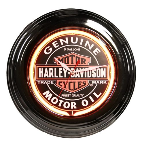 HARLEY-DAVIDSON ハーレーダビッドソン オイルカン ネオンクロック HDL-16617 壁掛け時計 ネオン管 インテリア ヴィンテージ  アメリカ雑貨 アメリカン雑貨