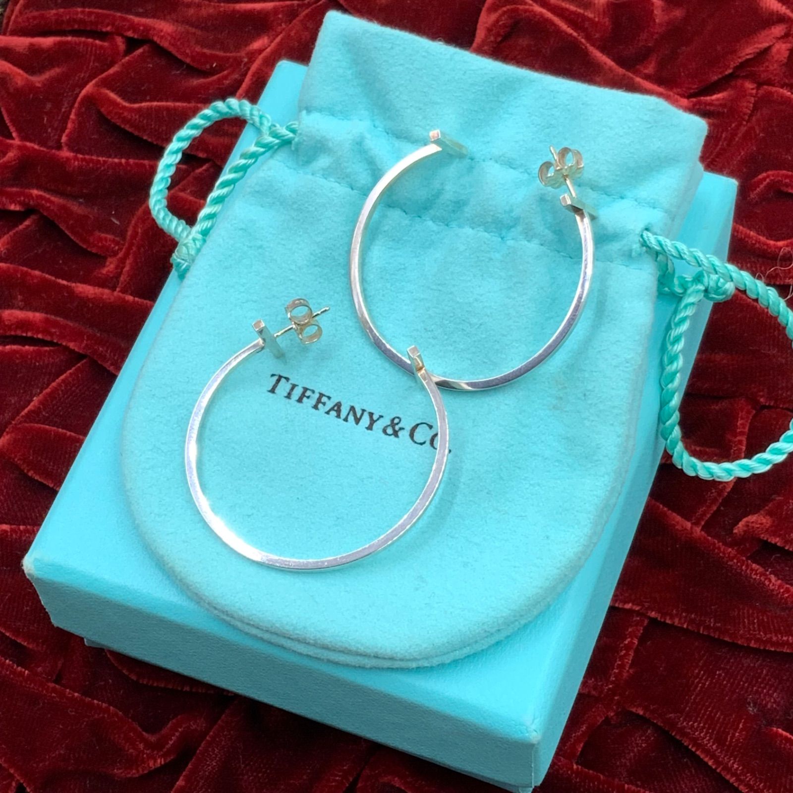 ティファニー Tワイヤー ラージフープピアス 箱 袋