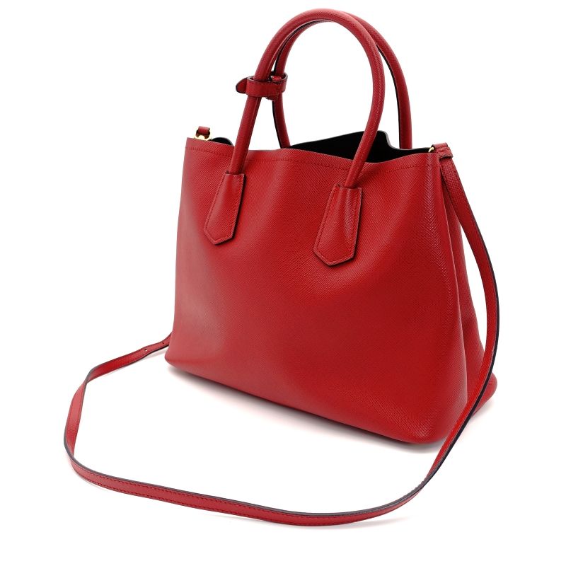 PRADA#赤#ショルダーバック#サフィアーノ プラダ PRADA ハンドバッグ 2way レッド サフィアーノレザー 赤