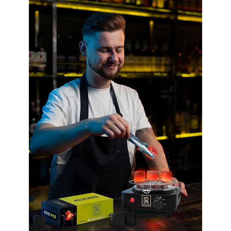  フーカー用炭 ココナッツフーカー炭 25 mmキューブ XXXLパック 入り - 9 KG 品質 mm 天然ココナッツフーカー炭キューブ 着火剤不使用 1 キッチン 住宅設備