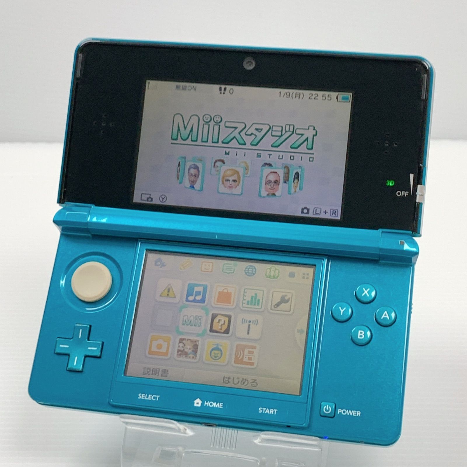 ニンテンドー 3DS アクアブルー 外装綺麗 遊べるセット 動作確認