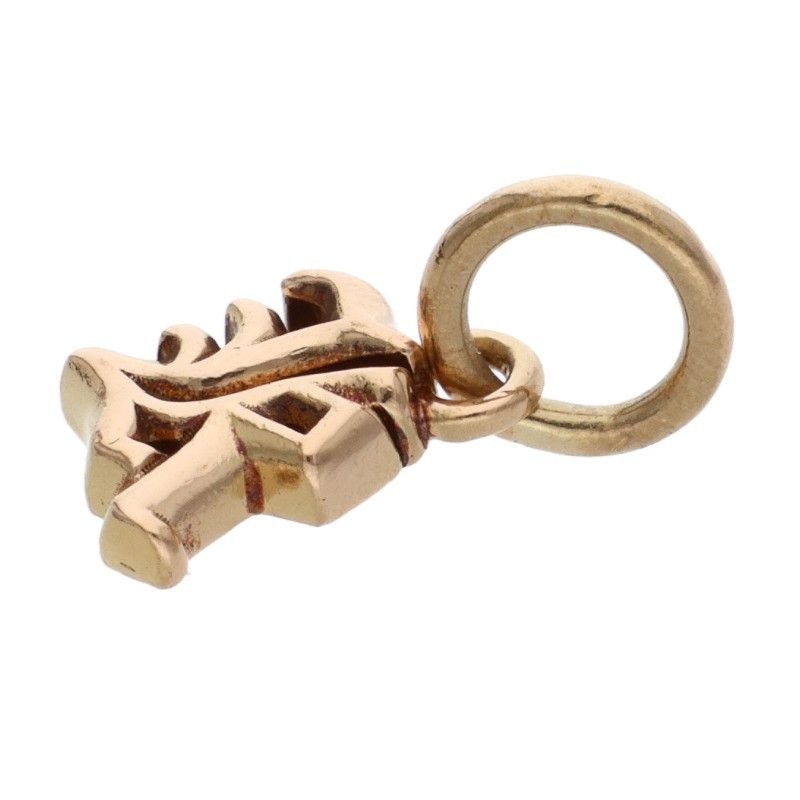 アルファベットスタックチャーム Kイニシャルゴールドネックレストップ