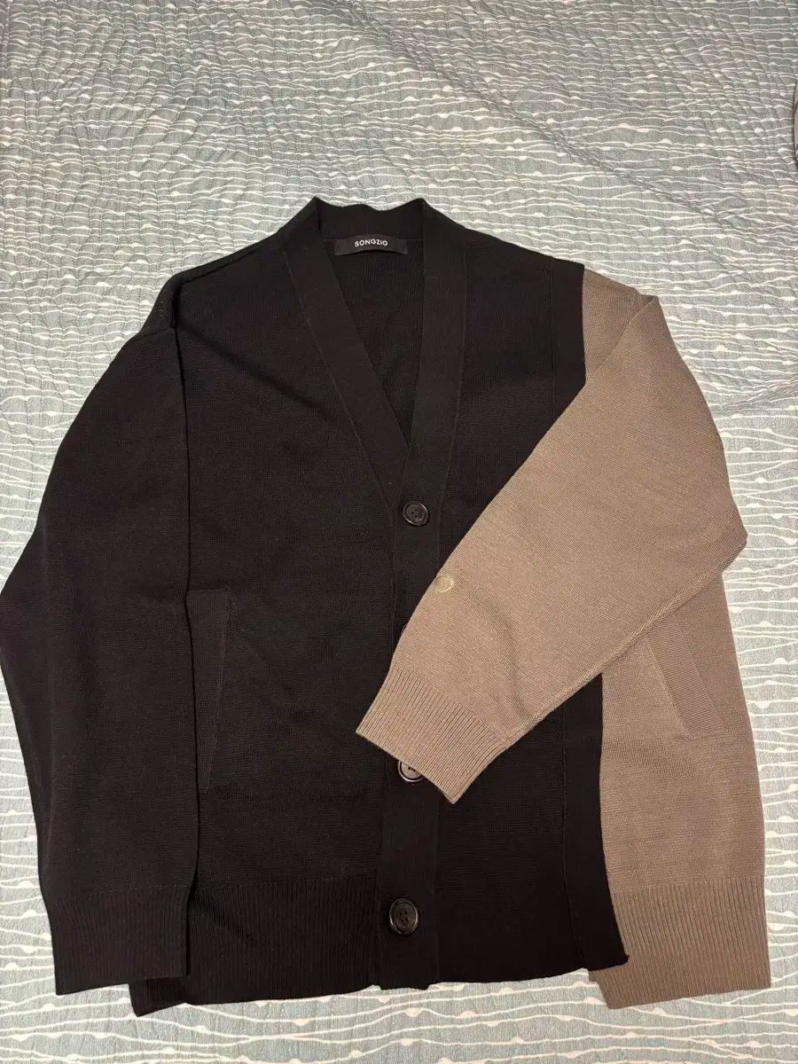 46 SONGZIO HOMME ソンジオ オム ハーフハーフ カーディガン