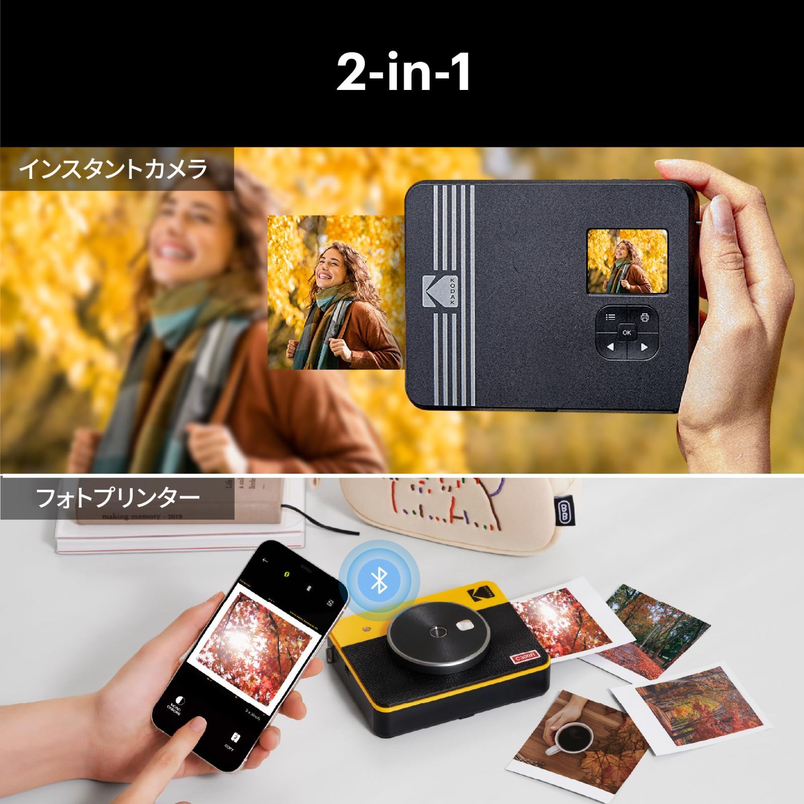 学割 コダック KODAK Mini 2 Retro 4PASSポータブルフォトプリンター(5