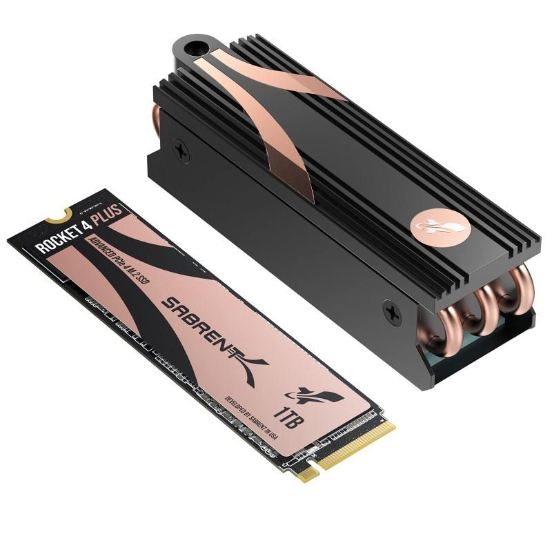 SABRENT SSD 1TB M.2 ヒートシンク付 M.2 SSD 1TB PCIe 4.0 M.2 SSD NVMe 1TB Gen4 M.2 2280 内蔵SSD速度最大7000MB|秒 ロケ