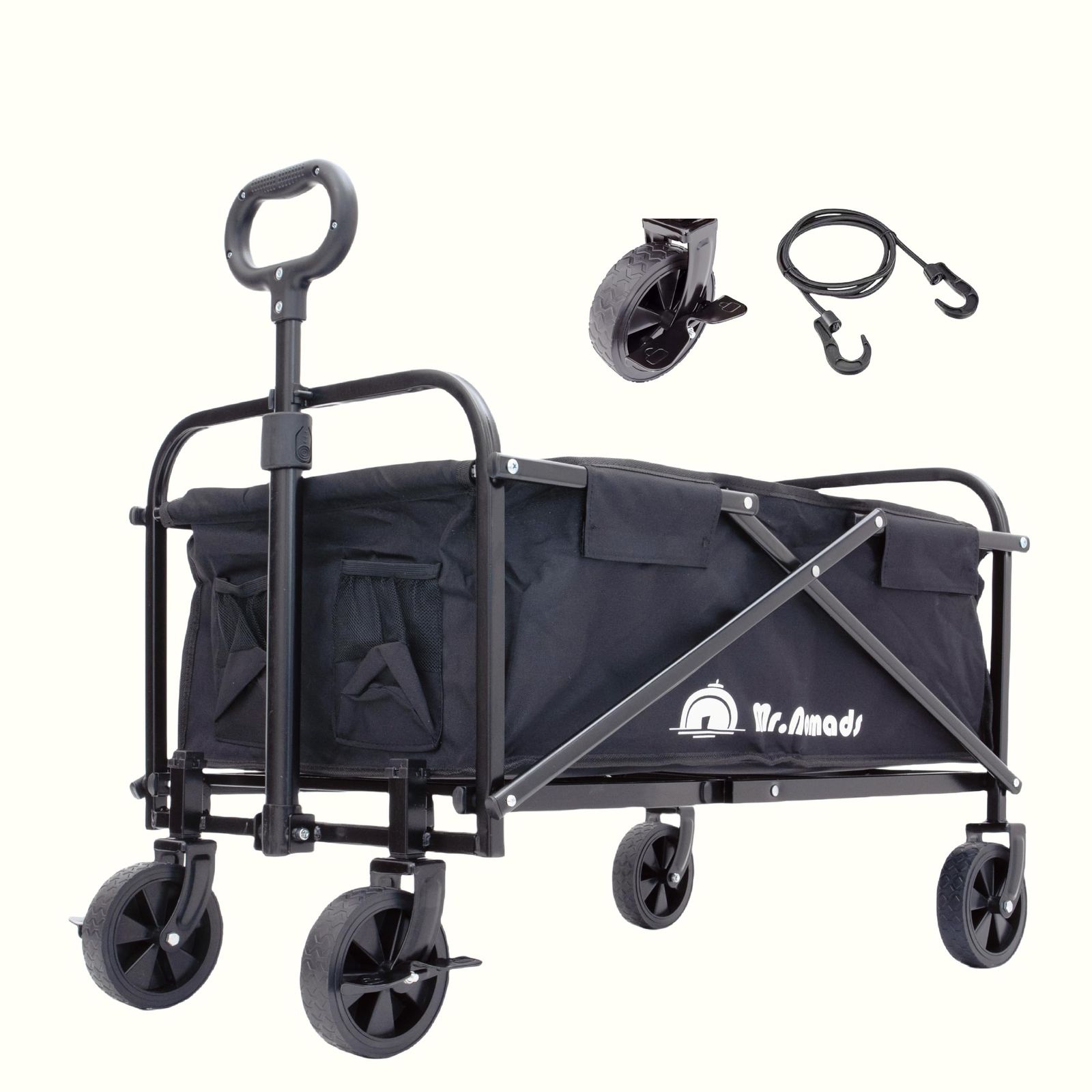 MR. NOMADS ラグビー日本代表使用メーカー キャリーワゴン キャリーカート ブレーキ付 軽量 大容量 120L 耐荷重100kg コンパクト ワンタッチ収納 高耐久 4輪 こども乗せれる 折り畳み アウトドアワゴン キャンプワゴン カート 子供…