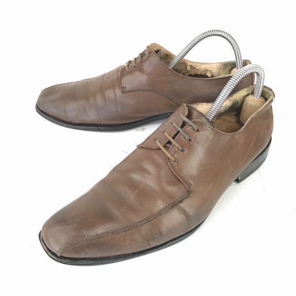 REGAL リーガル 本革 レザー グッドイヤー製法 プレーントゥ 25.0 茶 ビジネス ドレスシューズ◆D-177