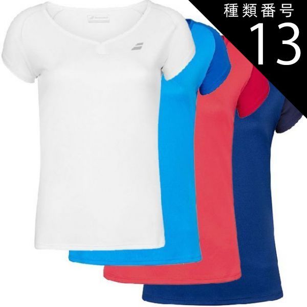 種類13:エステートブルー(4000)/6-8(116cm) バボラ(Babolat) ジュニア(ガールズ) PLAY(プレー) ラグラン袖 ゲームシャツ 3GP1011(20y2mテニス)【メール便発送】(310019984)