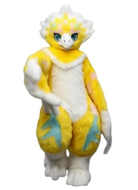 着ぐるみ ケモノ体 フルスーツ 鳥 黄色 全身 ケモノ ファースーツ ぬいぐるみ コスプレ コスチューム