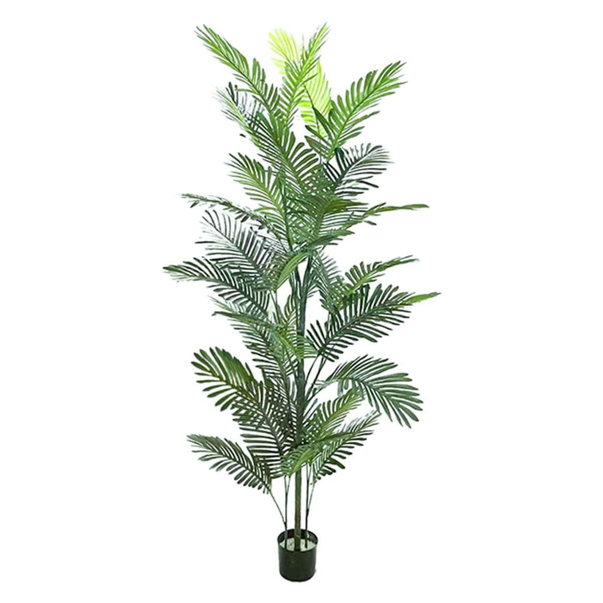 Charming Club 人工観葉植物 ヤシの木 フェイクグリーン 鉢植え 1本入り 150cm 大型 人工植物 ふさふさ 光触媒 フェイク 造花 インテリア 屋内飾り 庭 玄関 百貨店 結婚 装飾 鉢体取り外し 空気をきれいに 消臭 水やり