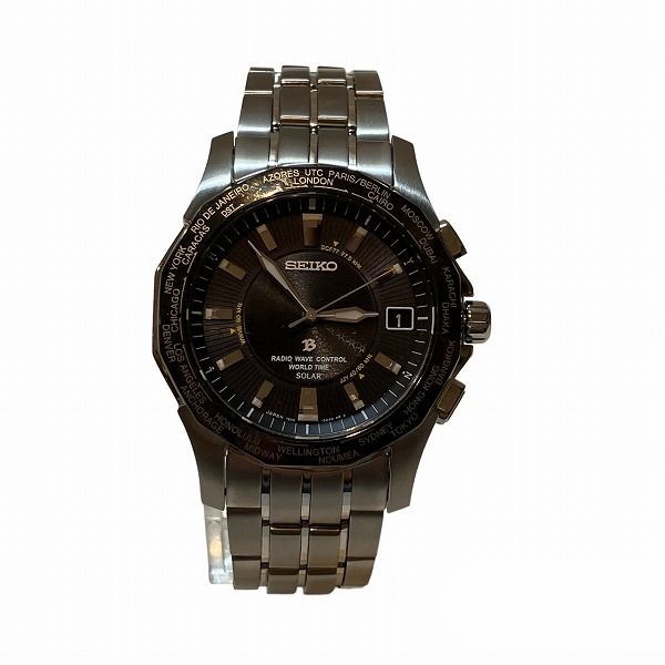 セイコー 腕時計 ブライツ ソーラー ブラック 7B25-0AA0 メンズ SEIKO ...