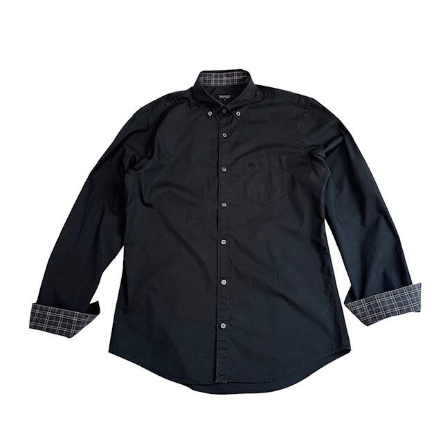 【美品】BURBERRY BLACKLABELボタンダウンシャツ BURBERRY BLACK LABEL バーバリーブラックレーベル ボタンダウン