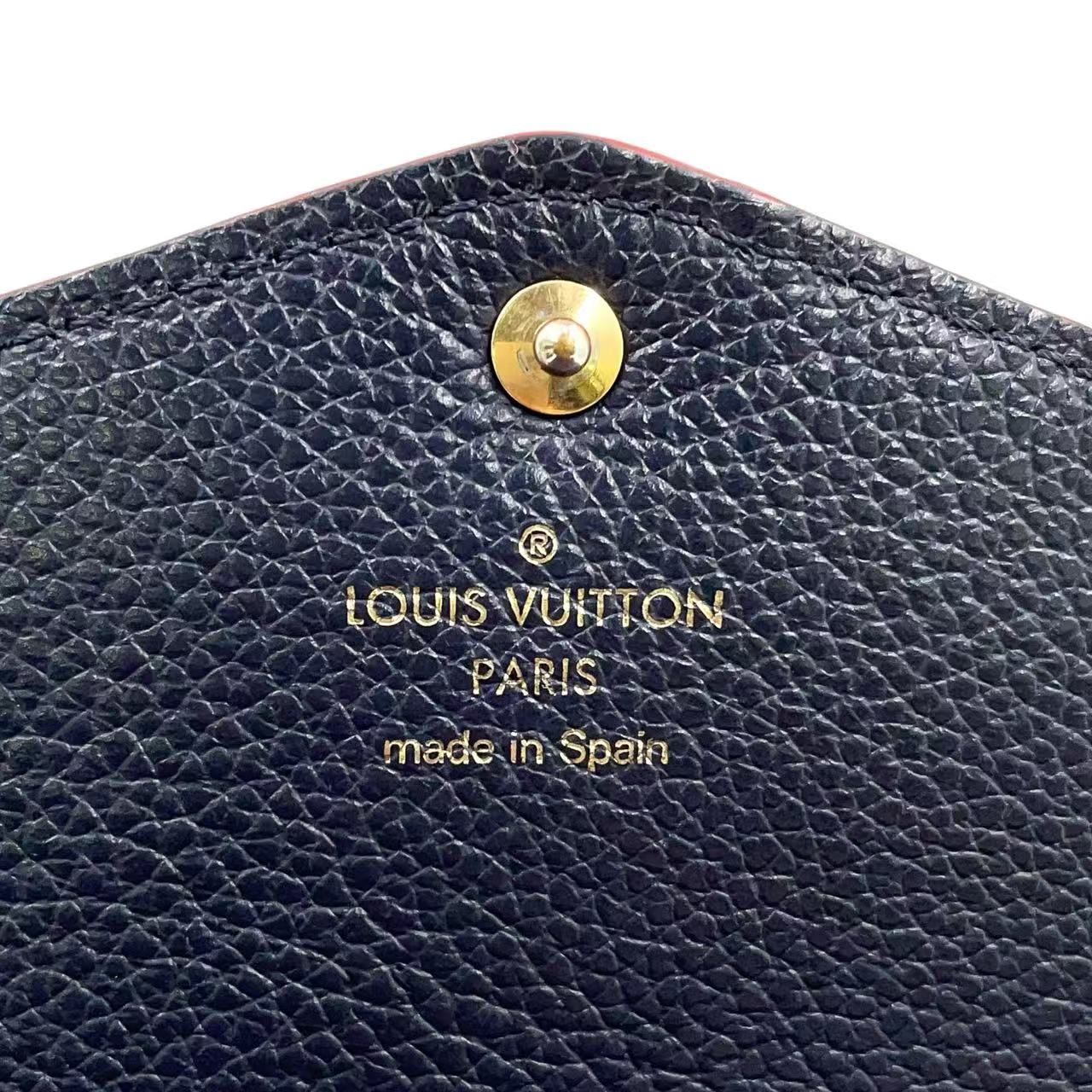 ルイヴィトン ポルトフォイユサラ アンプラント ネイビー マリーヌルージュ LOUIS VUITTON 美品 ルイヴィトン モノグラム アンプラント