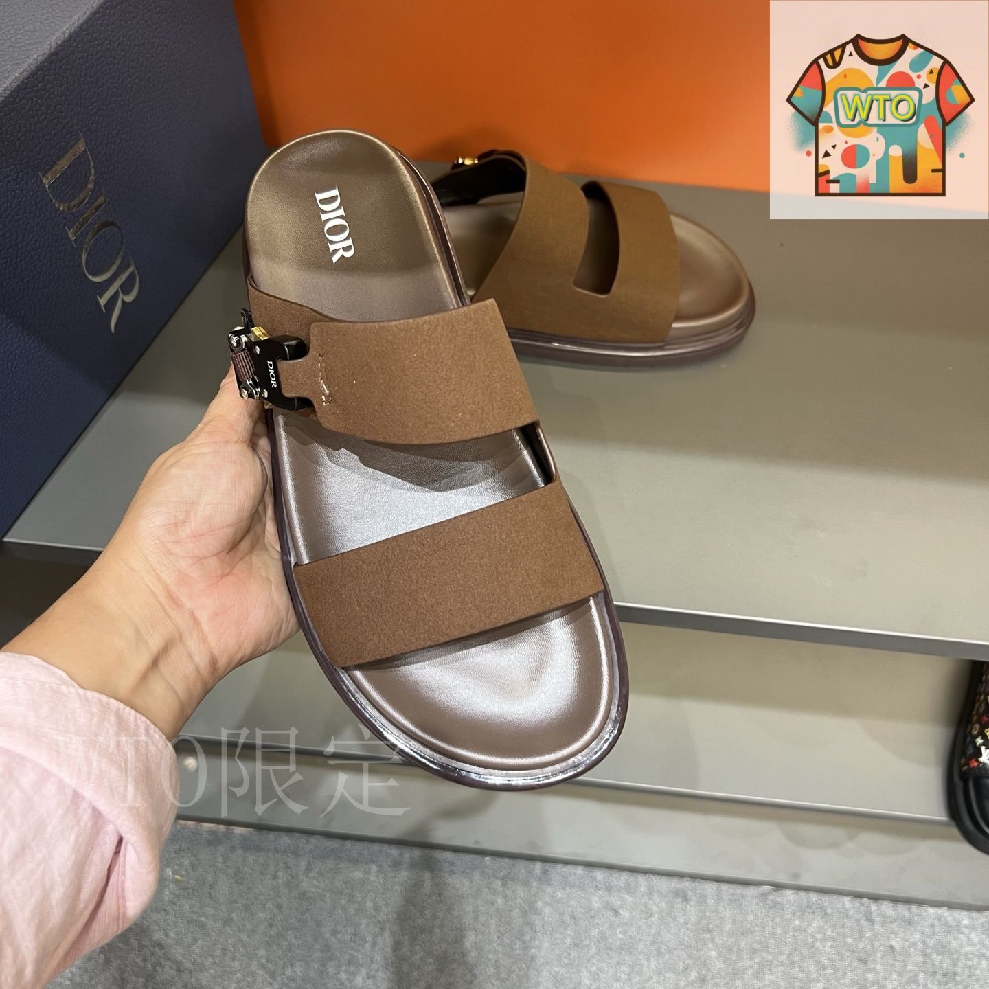 Dior ディオール H-Town シリーズ Oblique 厚底スリッパ02-ZG62
