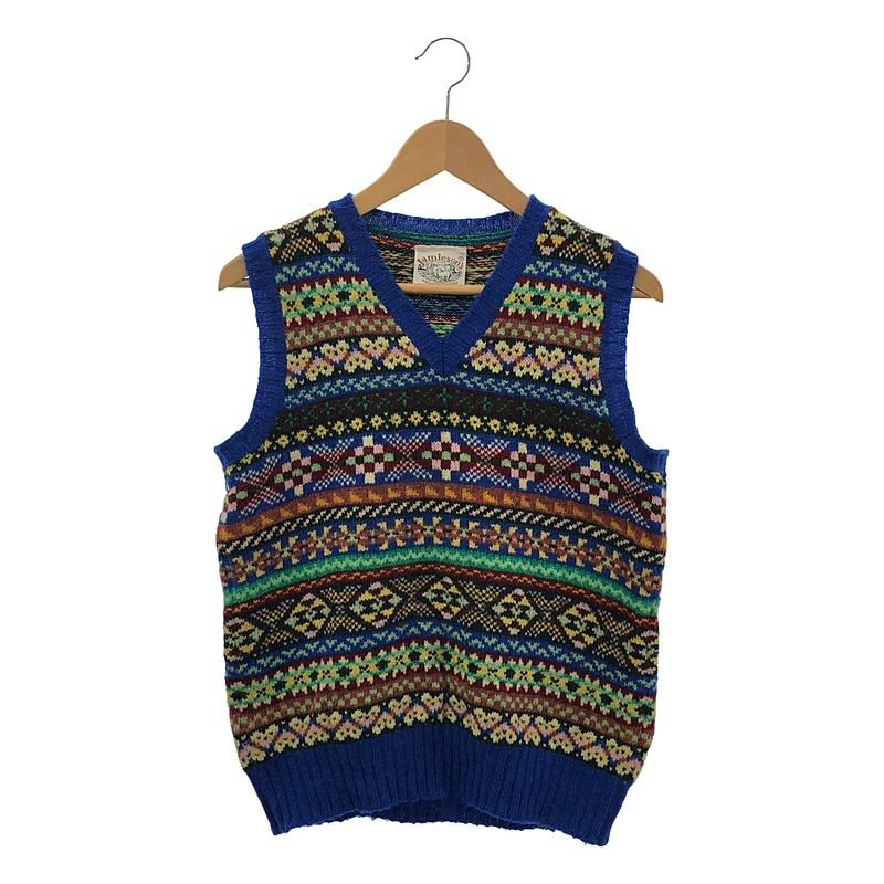 Jamieson's/ジャミーソンズ　ニットベスト　XL表記　美品 Jamieson's ジャミーソンズ ウールニットベスト ネイビー サイズS