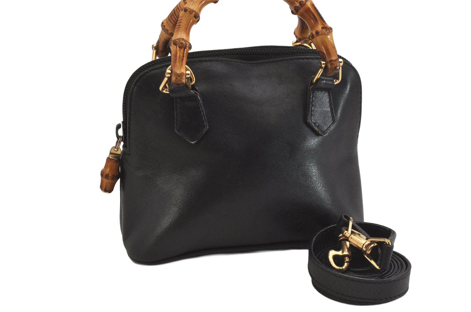 希少✨ グッチ ショルダーバッグ ハンド バンブー 2way GGキャンバス グッチ バンブー 1947 ジャンボGG キャンバス×レザー 2WAY