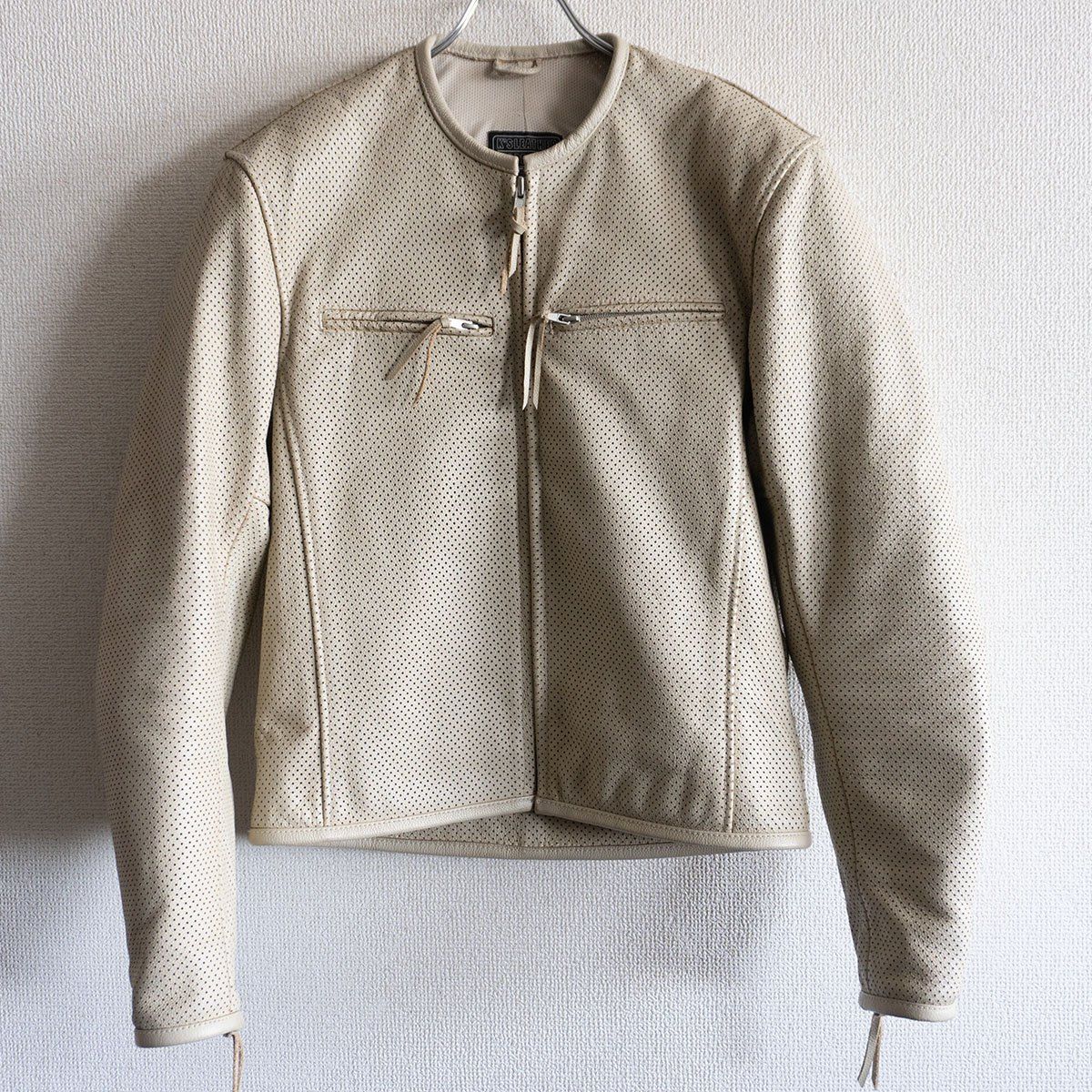 KADOYA カドヤ パンチングレザー シングルライダース アイボリー LL 革ジャン パンチング レザージャケット｜カドヤ公式オンライン