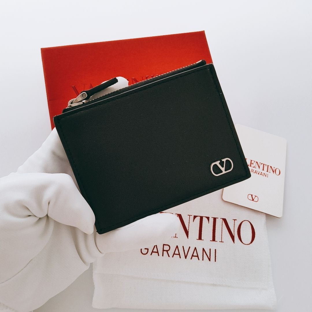 関税負担なし☆VALENTINO Vロゴ シグネチャー カードホルダー 関税負担なし☆VALENTINO Vロゴ シグネチャー カードホルダー
