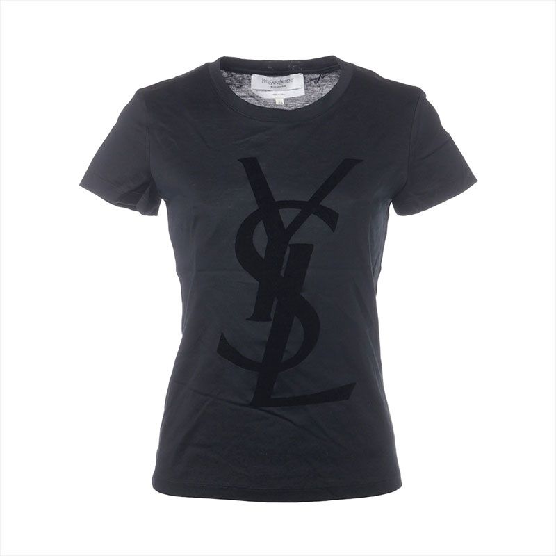 YVES SAINT LAURENT イヴ サンローラン 半袖Ｔシャツ ロゴ コットン Size XS