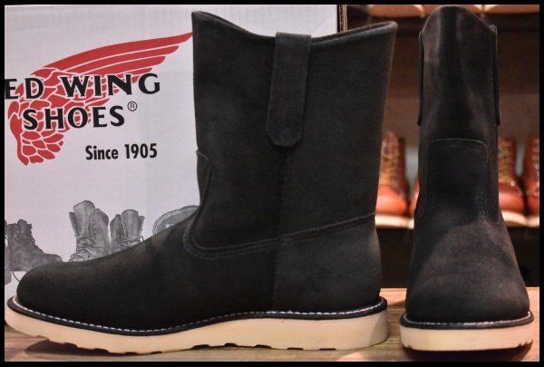 9.5E 箱付 未使用 09年】レッドウィング 8177 黒スエード ペコス ブラック ラフアウト プルオン ブーツ redwing pecos  HOPESMORE【EE416】 - メルカリ