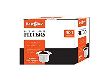 Party Bargains 使い捨てKカップ コーヒー ペーパー フィルター キューリグ用 シングル サーブ フィルター用 300個パック