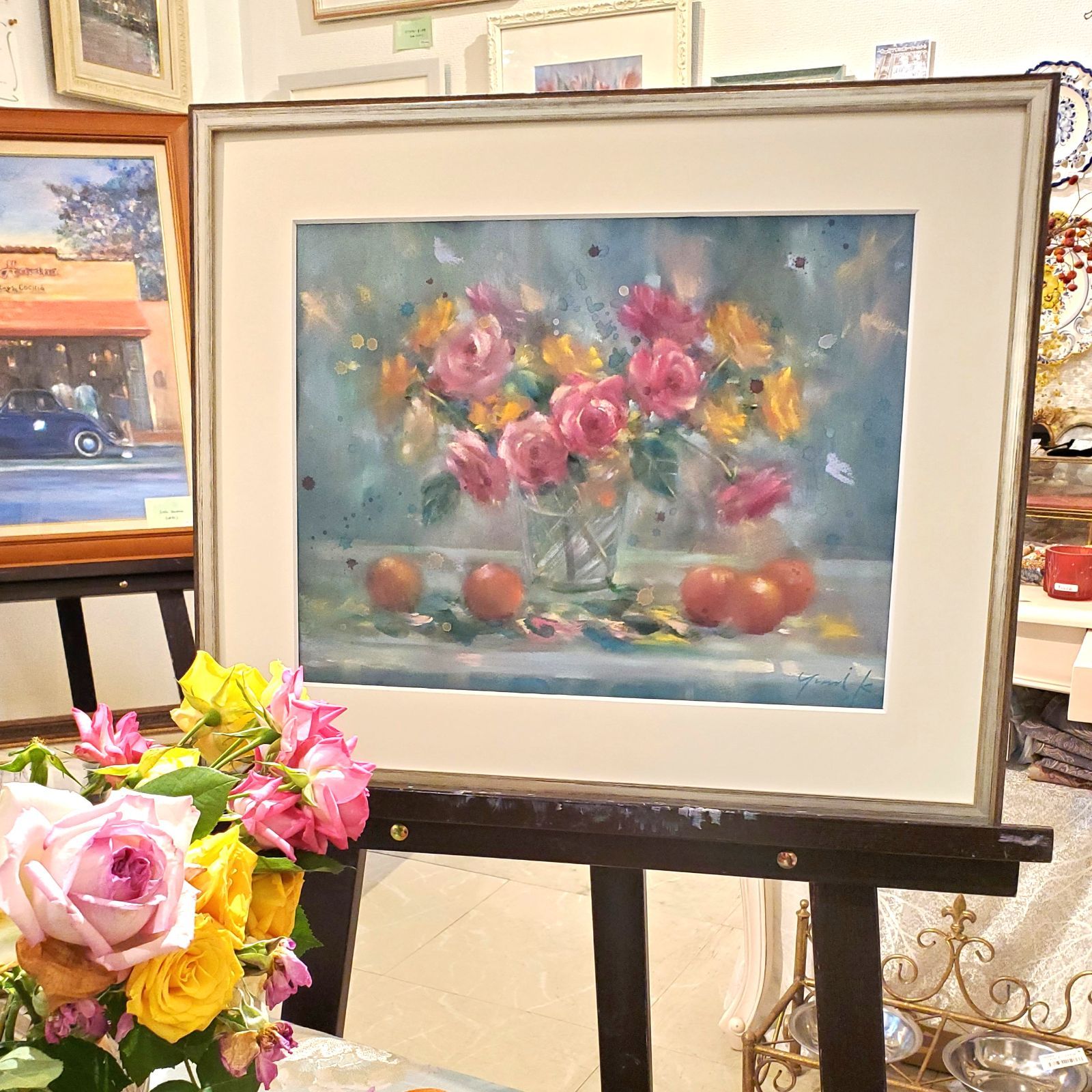 原画 水辺彩画 藤田嗣治印あり 保証書なし （藤田嗣治の作品を