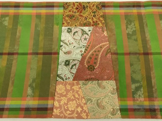 平和屋着物●創作　両面　半幅帯　切嵌　レース　DAAY1911ps 平和屋着物○創作 両面 半幅帯 切嵌 レース DAAY1911ps 平和屋着物◎