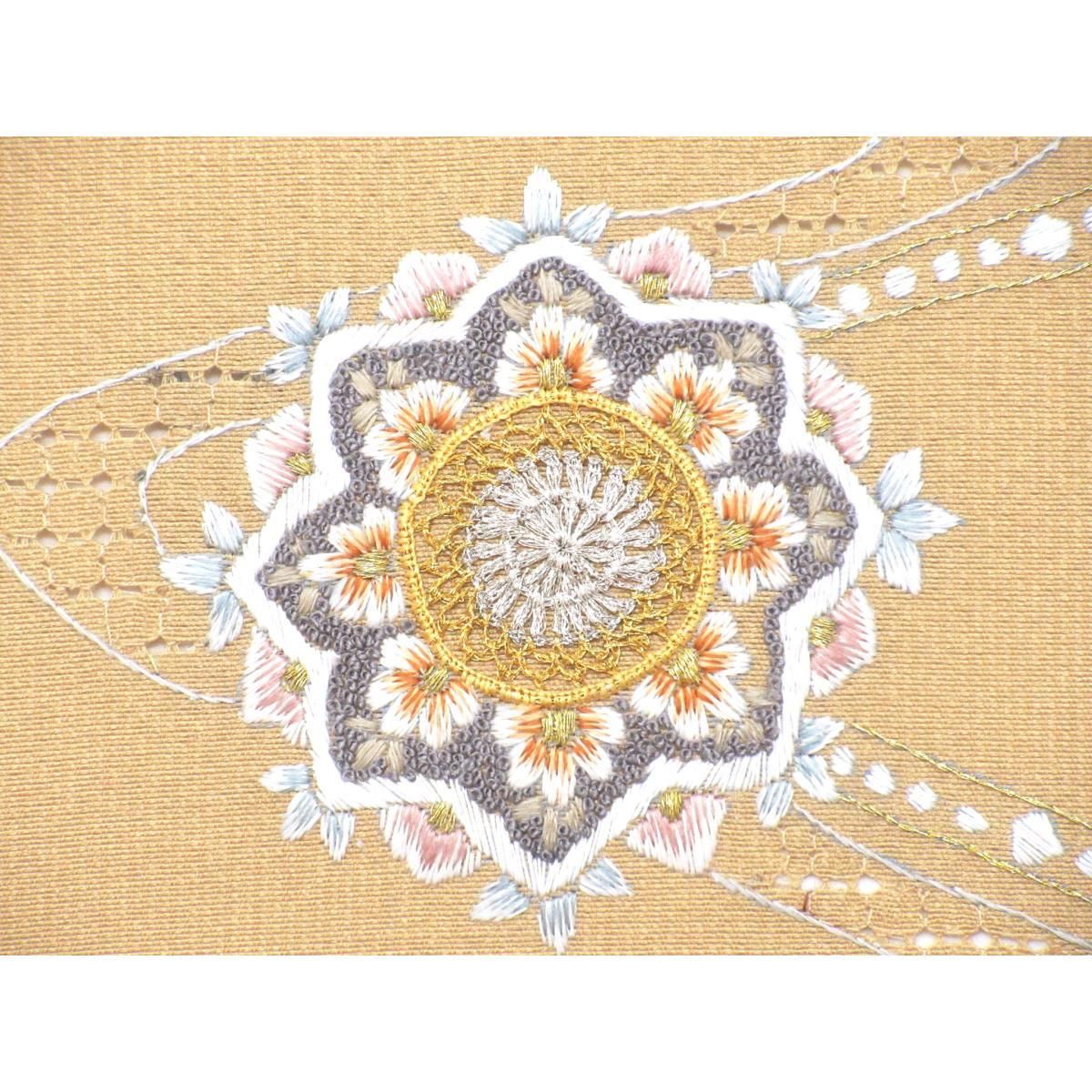 紬織 刺繍加工