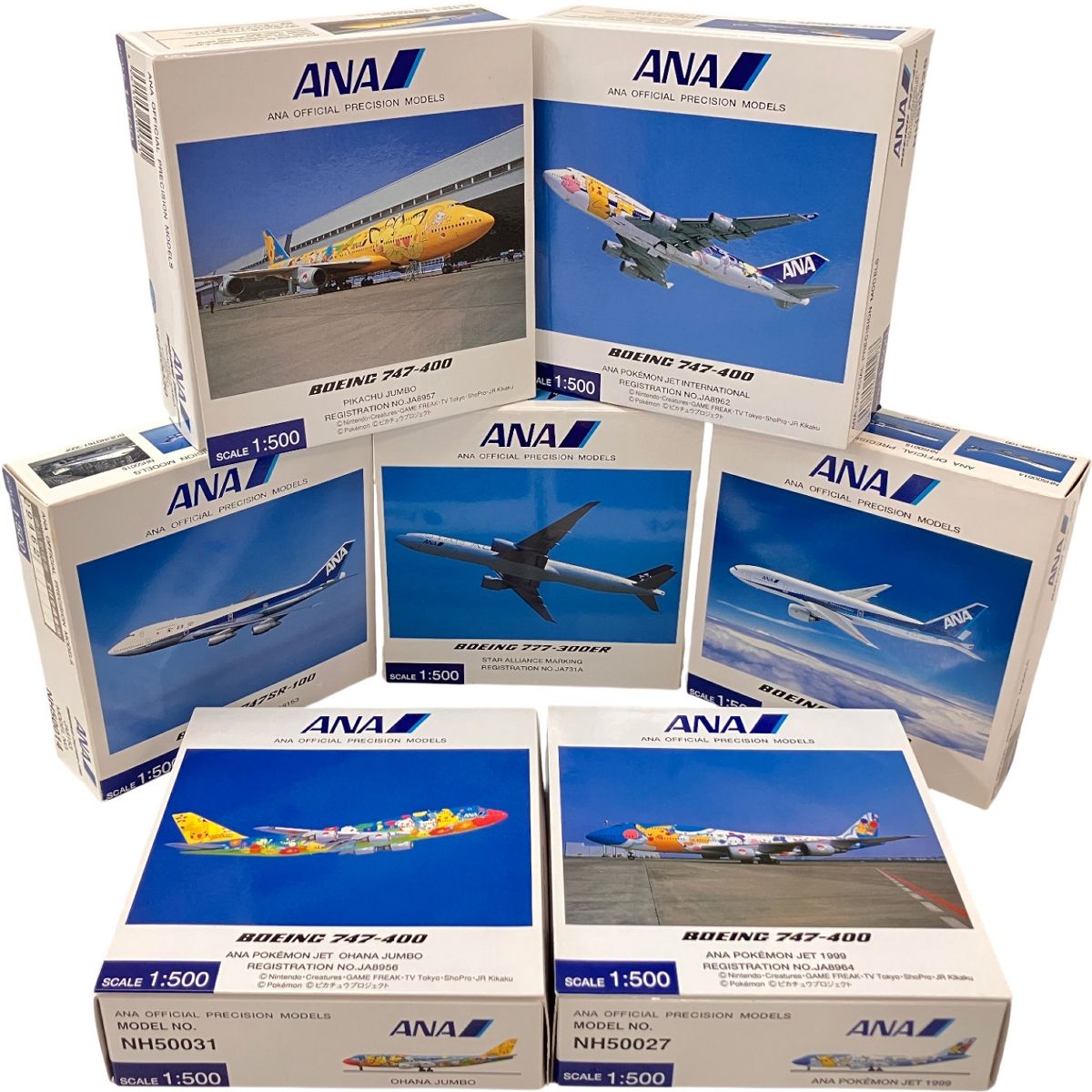 ANA BOEING 747 777シリーズ 1 500スケール 7点セット 良好 H10519941