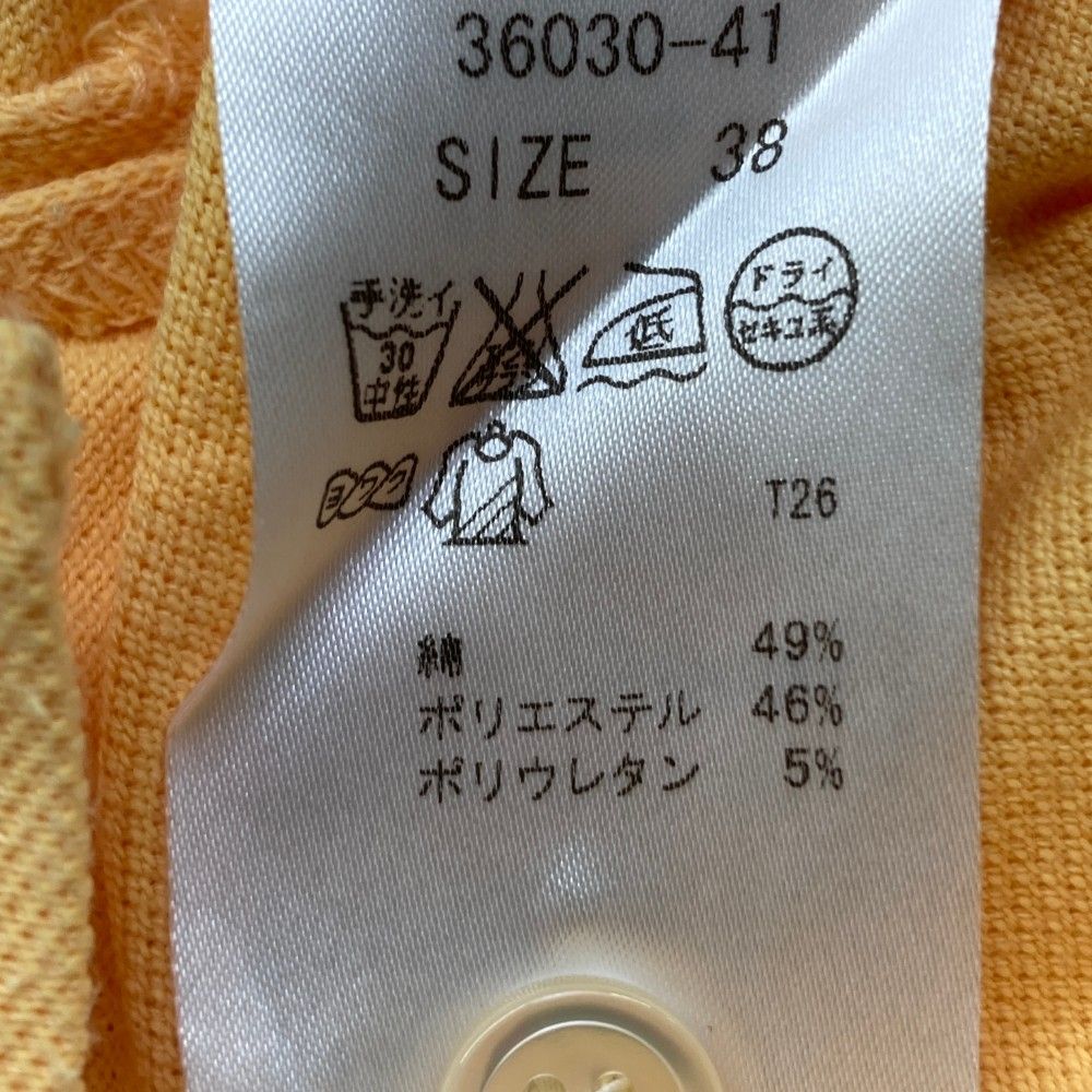 サイズ：38 ZOY ゾーイ 半袖ポロシャツ イエロー系