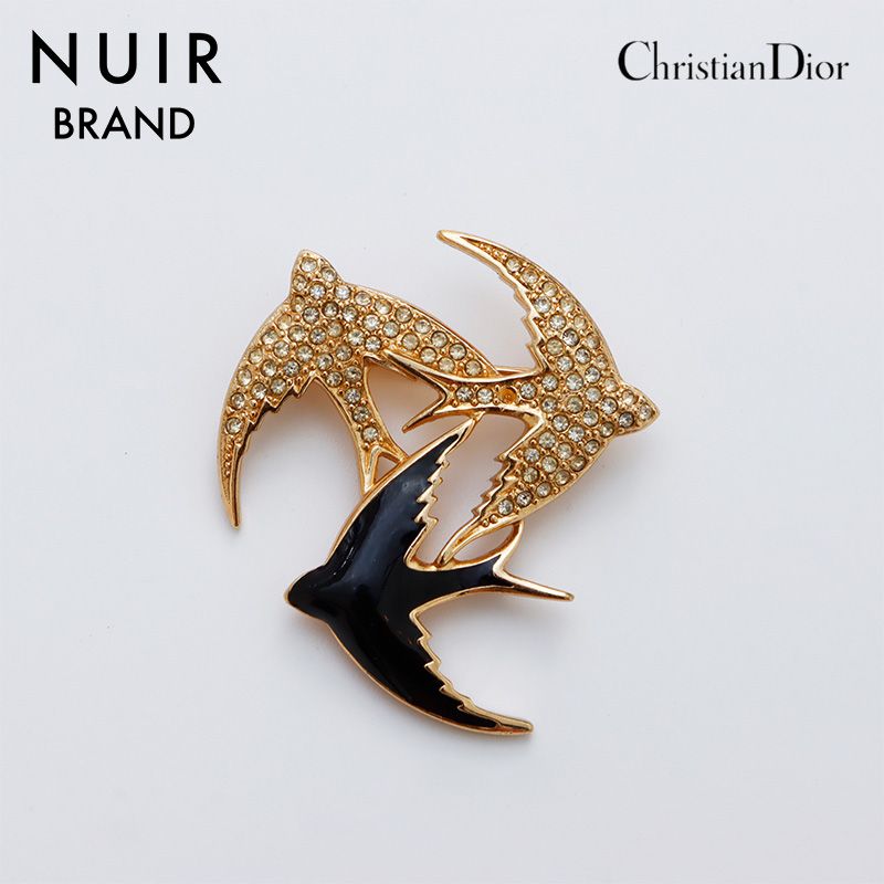 Christian Dior クリスチャンディオール ブローチ ラインストーン 動物モチーフ 鳥 - メルカリ