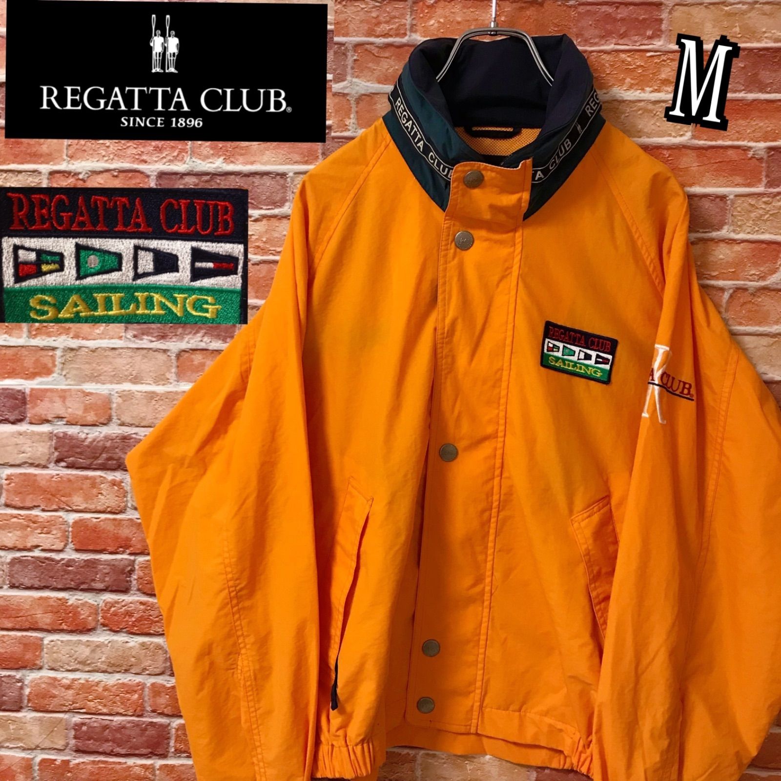 90s REGATTA CLUB レガッタクラブ ナイロンジャケット オレンジ - メルカリ