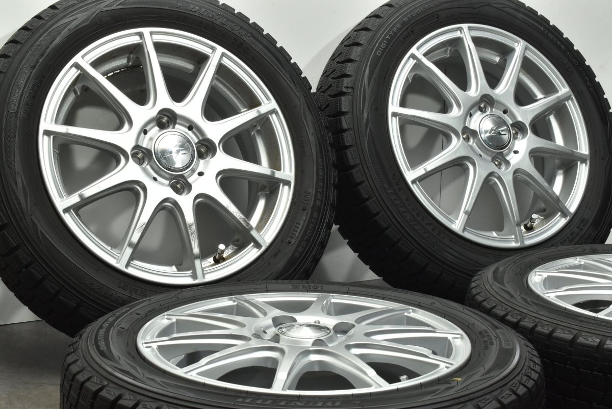 【軽自動車サイズ】Weds KRAIT II 14in 4.5J +45 PCD100 ダンロップ ウィンターマックス WM01 155/65R14 N-BOX ワゴンR タント ムーブ