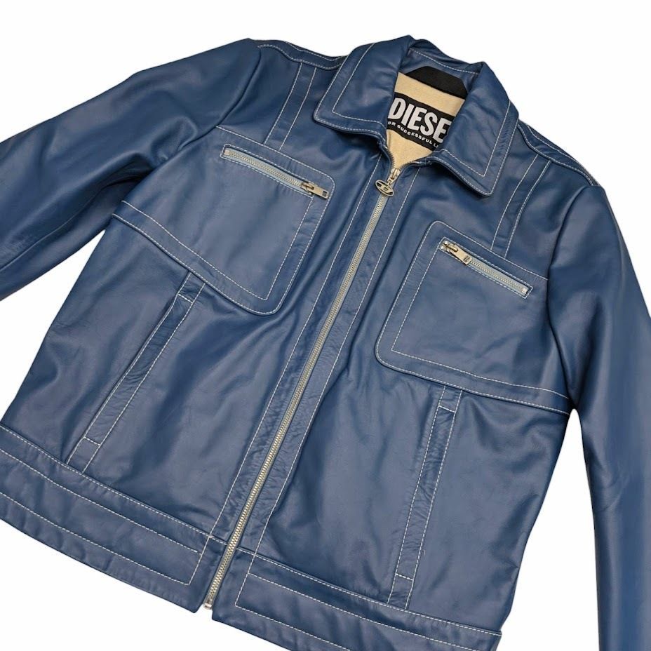 DIESEL ディーゼル L-CALF A03560 シングルライダース レザー