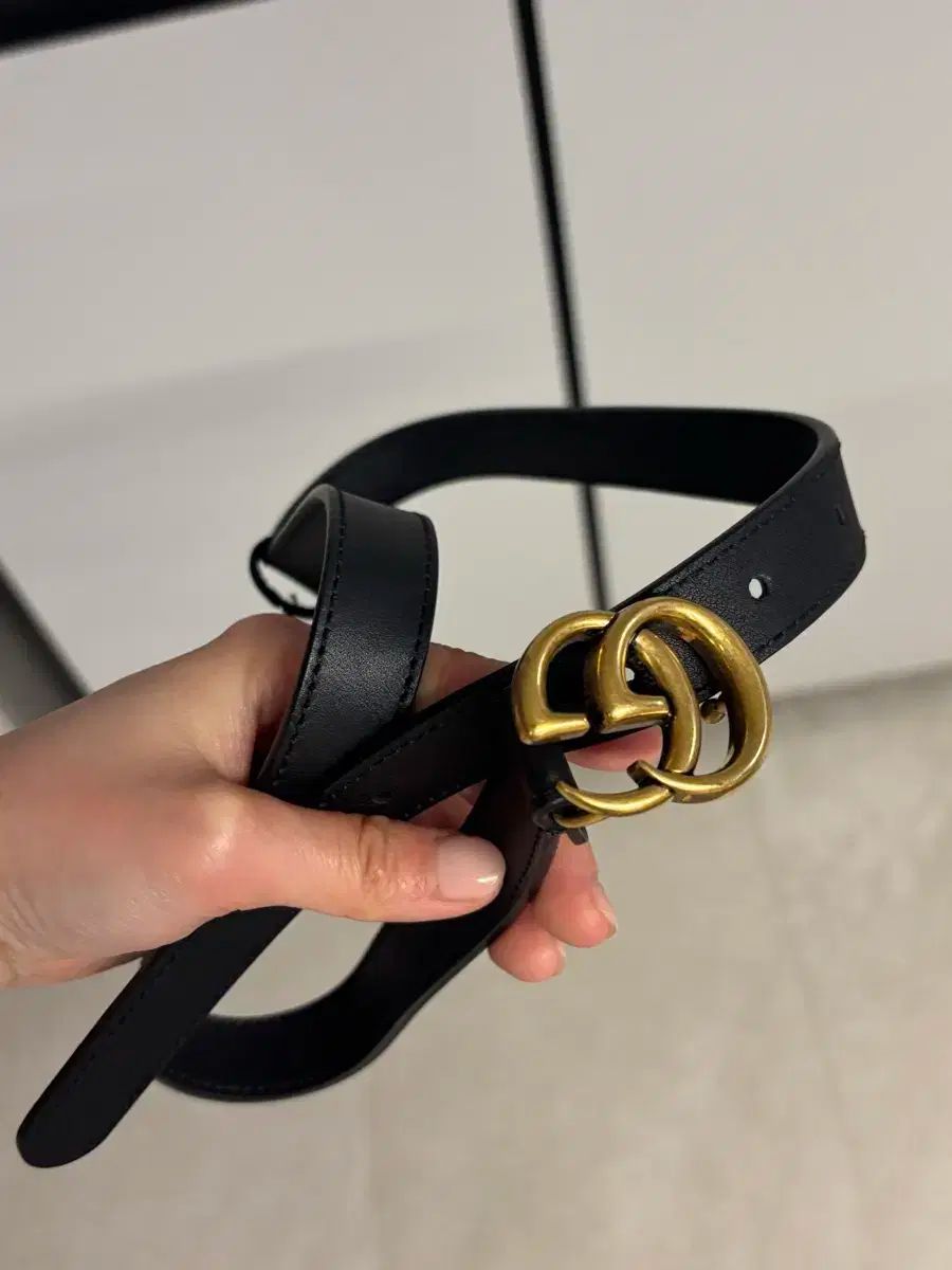GUCCI グッチ マモン ベルト ブラック 金 デパート