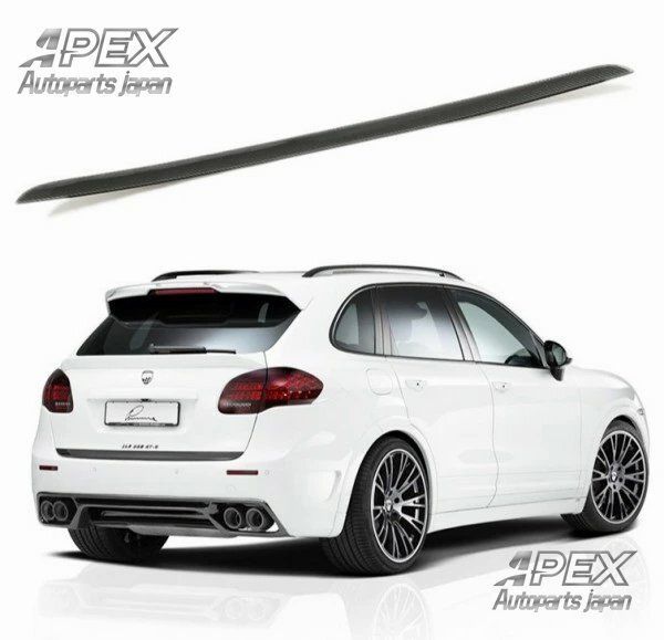 ポルシェ カイエン 958 前期 2010-2014年モデル カーボン製リアトランクストリーマ バックドアテールゲートトリムカバーCW11LYX