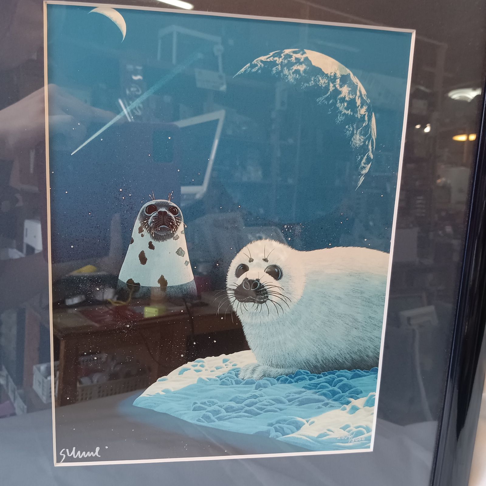 シム•シメールの版画 マイホーム•トゥ　あざらし シム•シメールの版画 マイホーム•トゥ あざらし シム・シメール版画