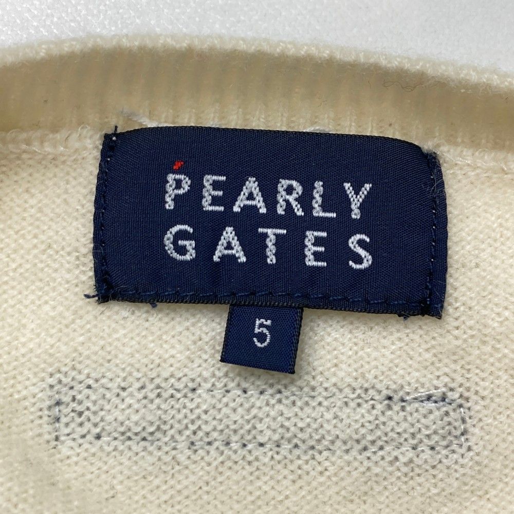 サイズ：5 PEARLY GATES パーリーゲイツ  カシミヤ ニットセーター  ホワイト系 [240101225081] ゴルフウェア メンズ ストスト