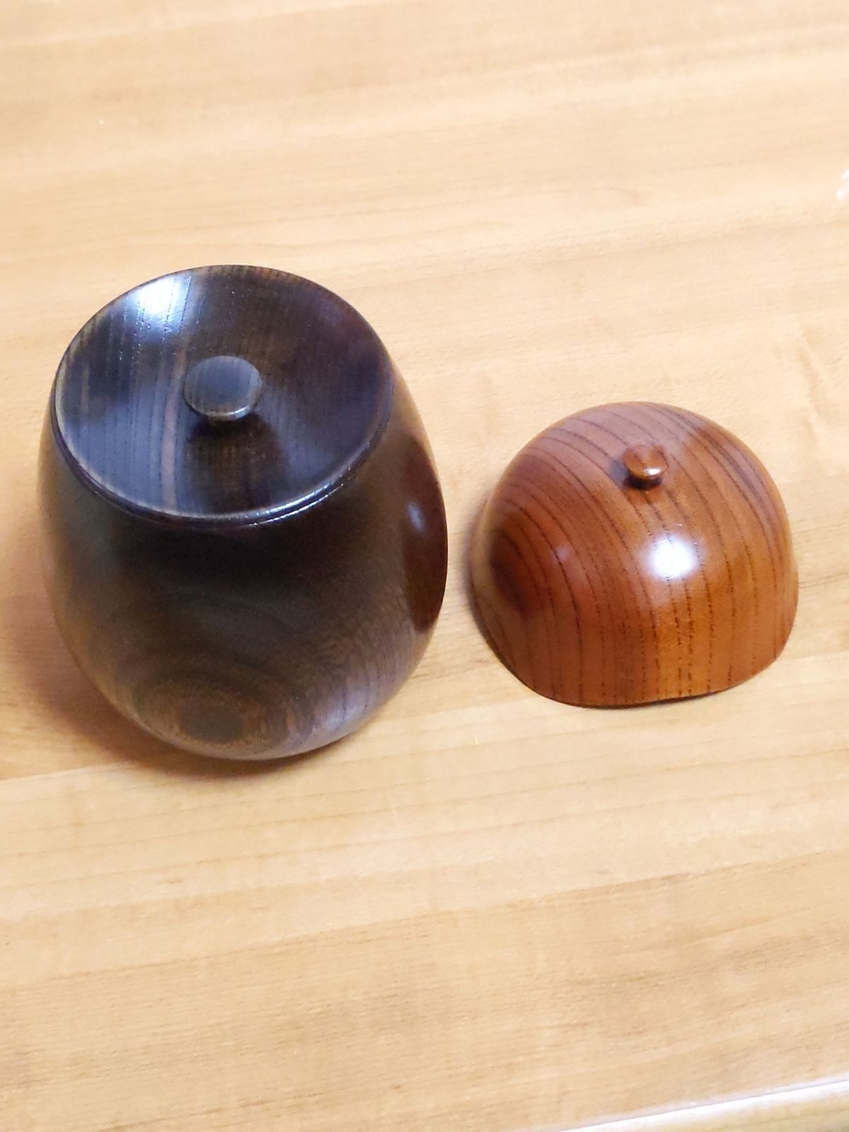 浅田漆器工芸 欅茶入れ なす 茶筒 - メルカリ