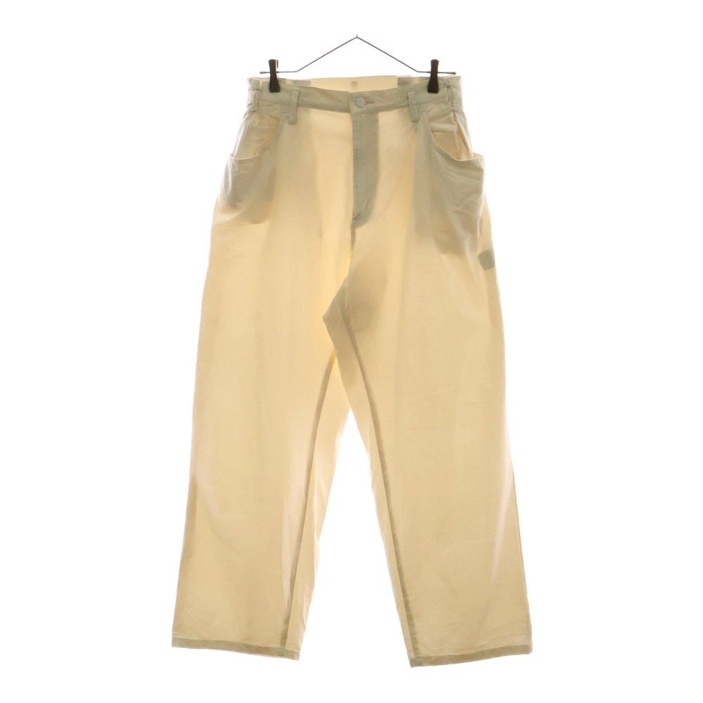 Stein シュタイン 20SS EX WIDE HOOCKED DENIM JEANS フック エクストラワイド デニムパンツ アイボリー ST.150