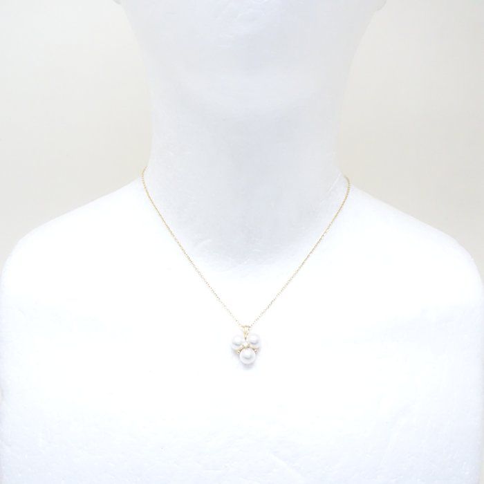 MIKIMOTO ミキモト パール ネックレス 真珠6.5ミリ ダイヤモンド