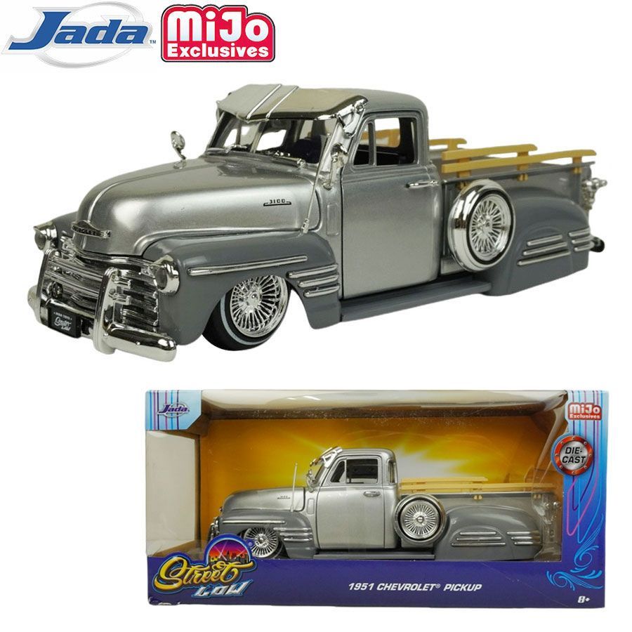 1|24 箱入り ミニカー JADA 1951 CHEVROLET PICKUP ジャダトイズ ジェイダトイズ シボレー ピックアップ ダイキャストカー シルバー 銀 ローライダー シェビー ビンテージ 車 アメ車 インテリア ガレージ