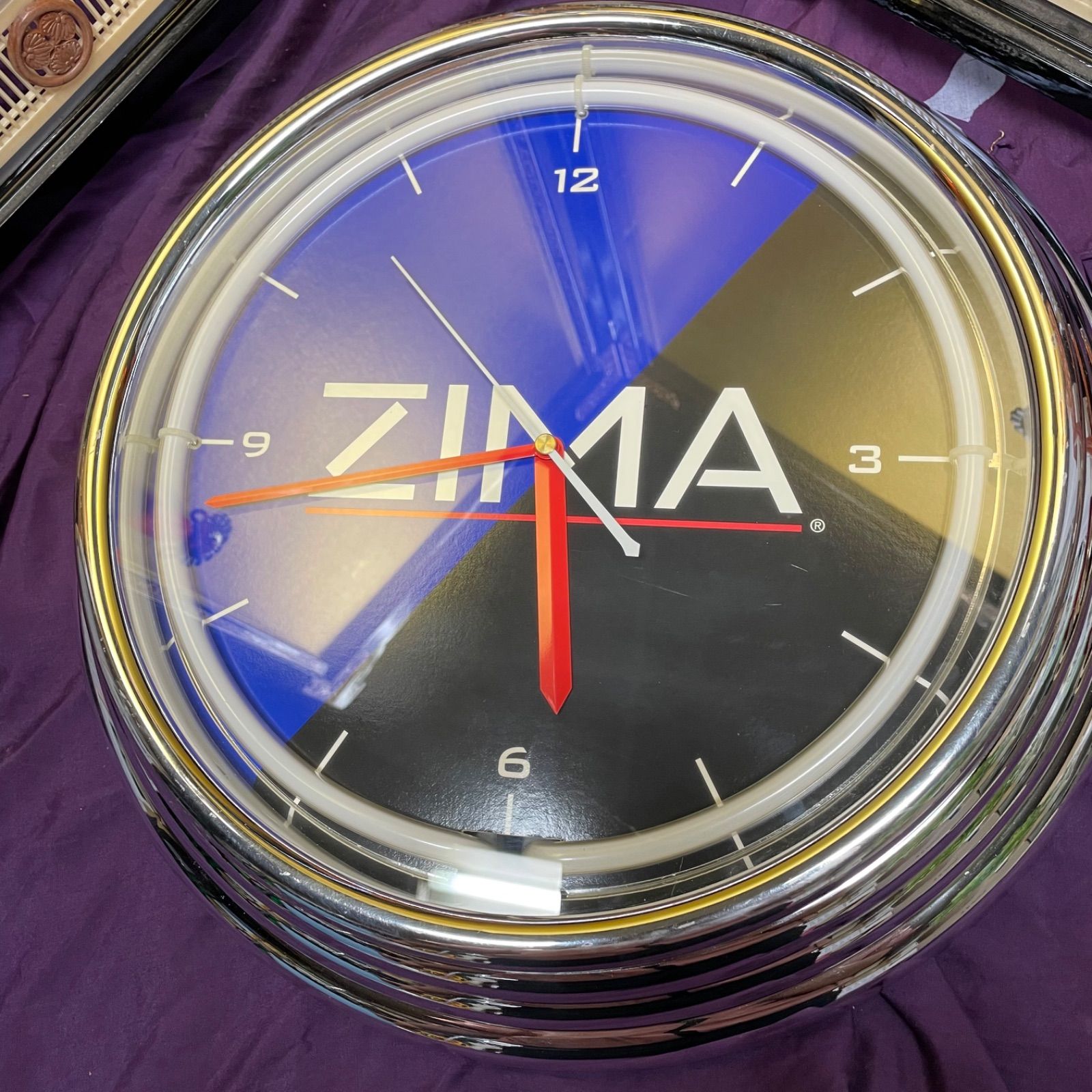 ZIMA ジーマ ネオンクロック クロック 時計 掛時計 アメリカ雑貨　掛け時計 ZIMA ジーマ ネオンクロック クロック 時計 掛時計 アメリカ雑貨