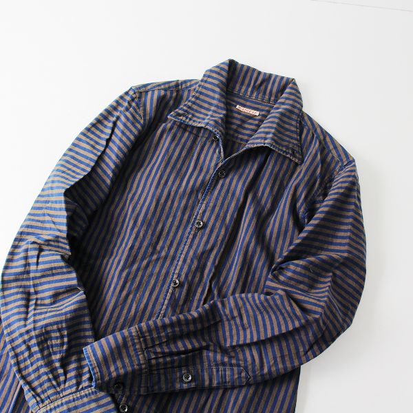 キャピタル　kapital リネン　ストライプ　チュニック　ブラウス　シャツ キャピタル kapital リネン ストライプ チュニック ブラウス