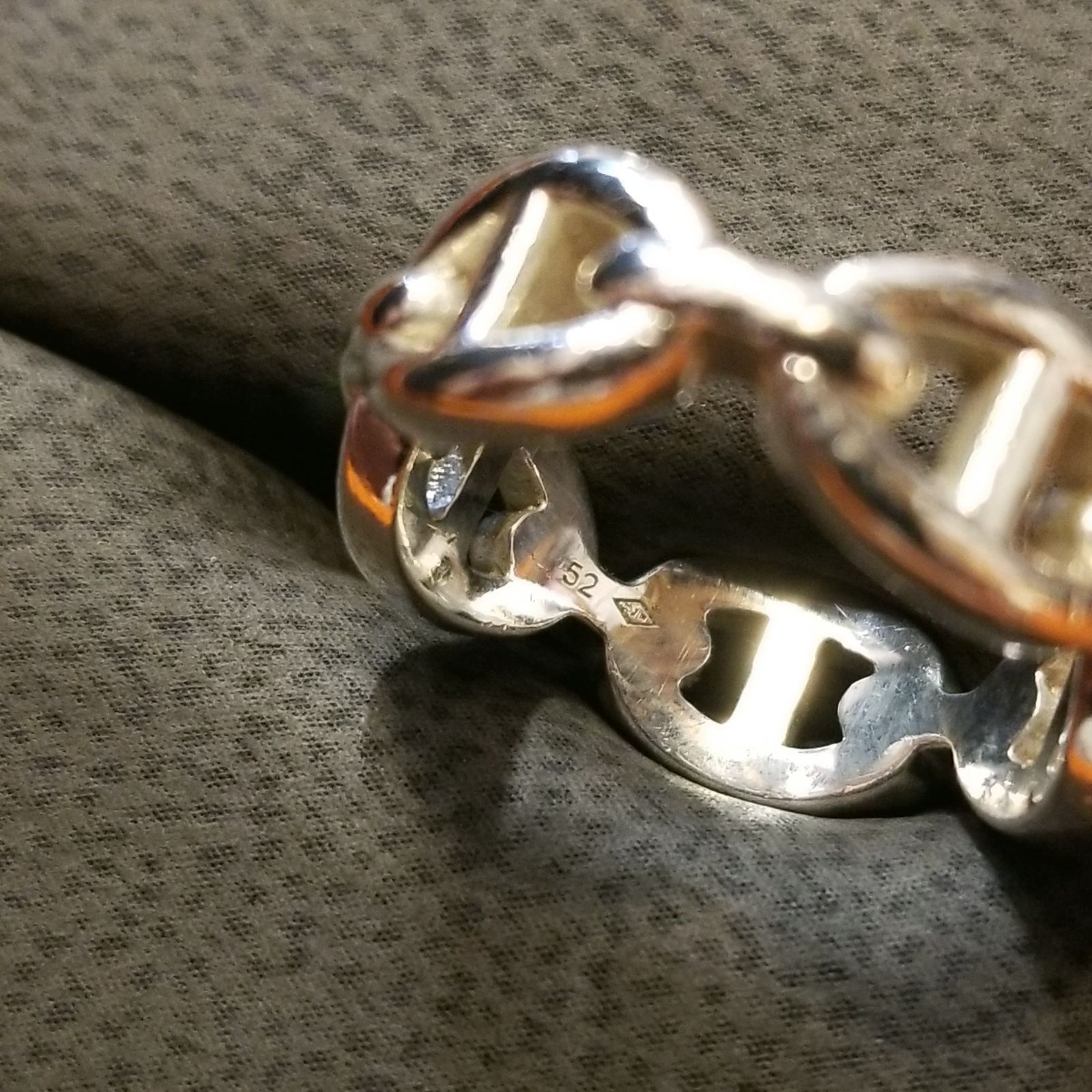 HERMES アンシェネ　シェーヌダンクル　リング 12号　52 HERMES（エルメス） シェーヌダンクル アンシェネ リング #52 12号