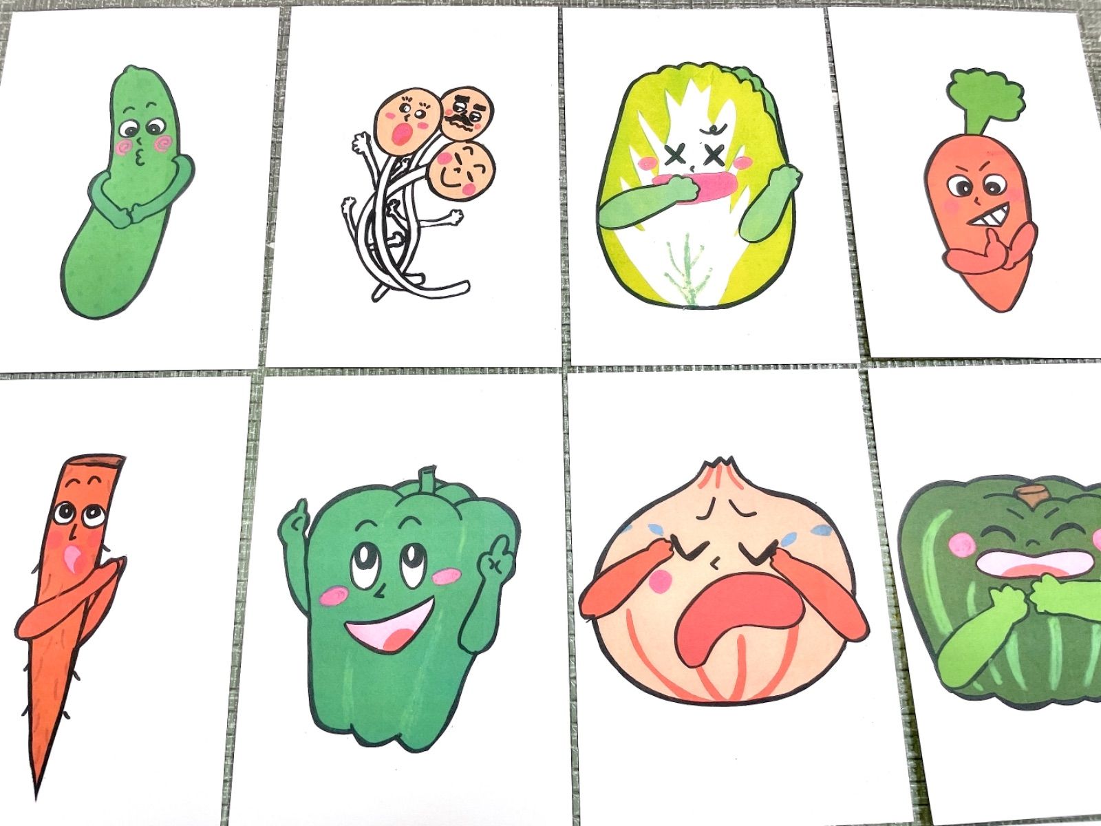 カードシアター》やさいのうたオリジナルイラスト手遊び保育教材