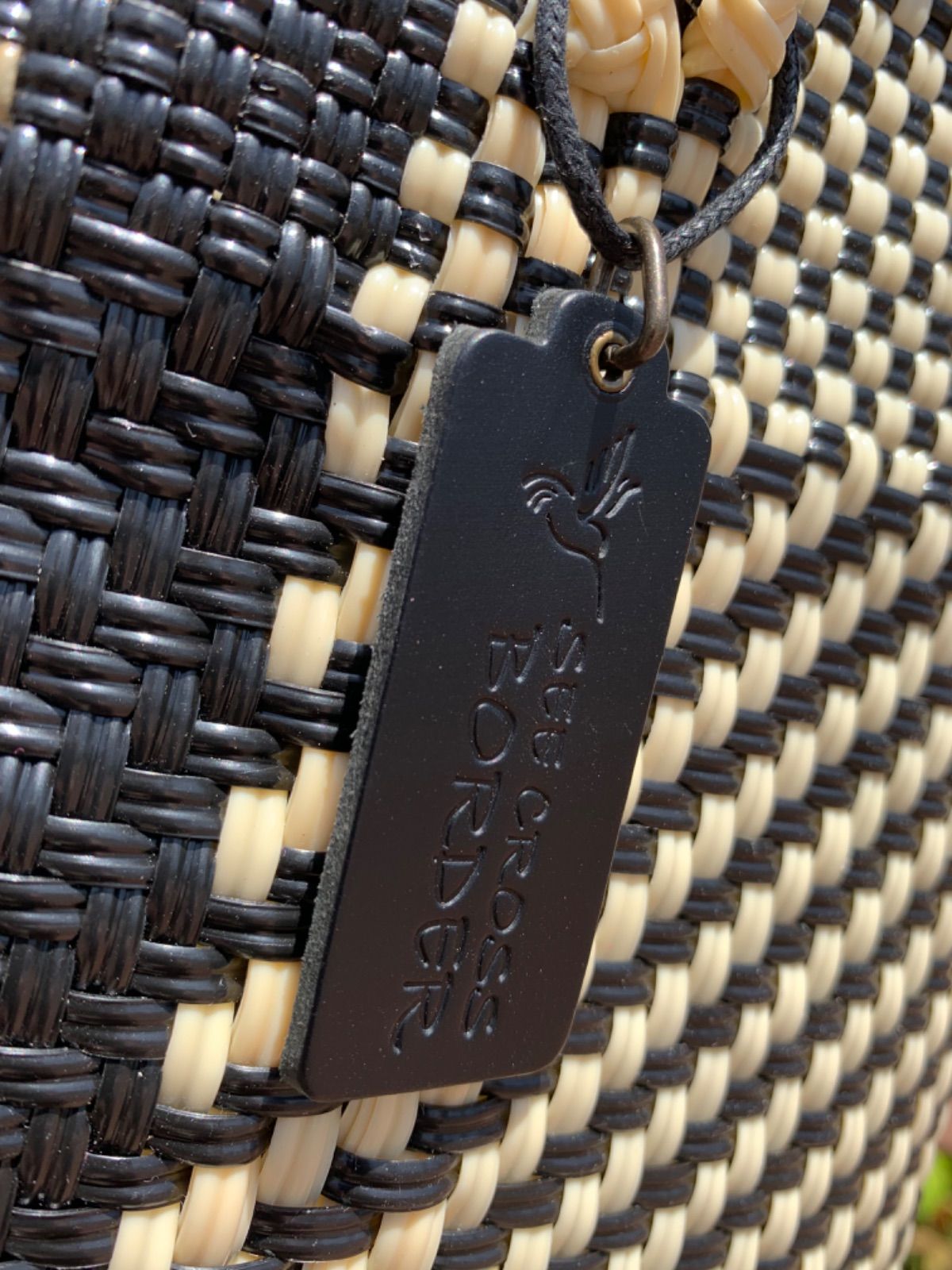 大人気オアハカ産 メルカドバッグ オフホワイト|ブラック Sサイズ X2 WWW_NOITHATQUANGTHANH_NET