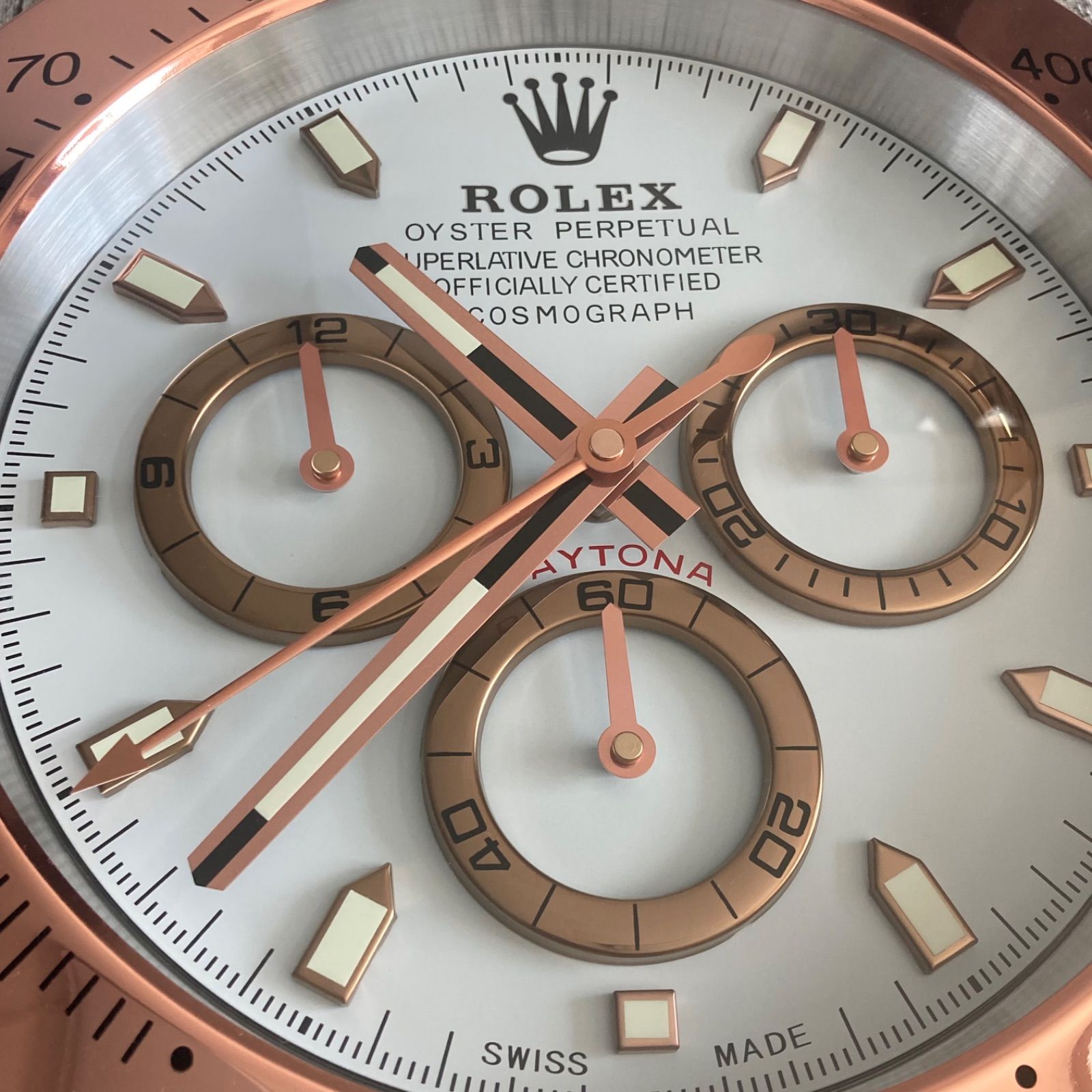 希少 ロレックス ROLEX デイトナ 壁掛け 掛け時計 ノベルティ 販促用  