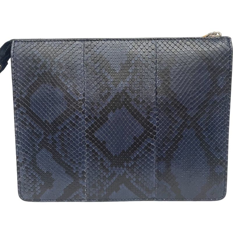 FENDI フェンディ クラッチバッグ 7VA445 AA3S ブルー パイソン メンズ  